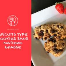 Biscuits type cookies sans matière grasse